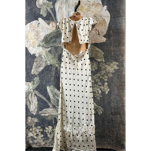 Free People Cream and Black Polka Dot Maxi Dress - Picture 10 of 11